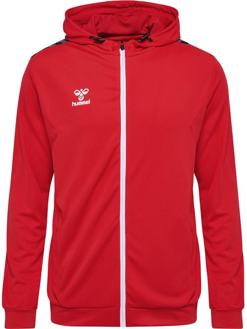 Hummel Sportssweatjakke 'Authentic'  grå / cranberry / sort / hvid