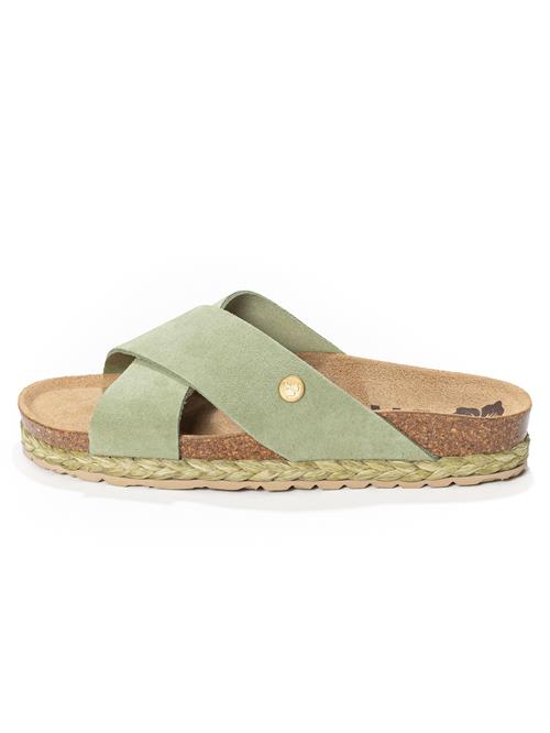 Bayton Pantoletter 'Burgos'  lysebrun / lysegrøn