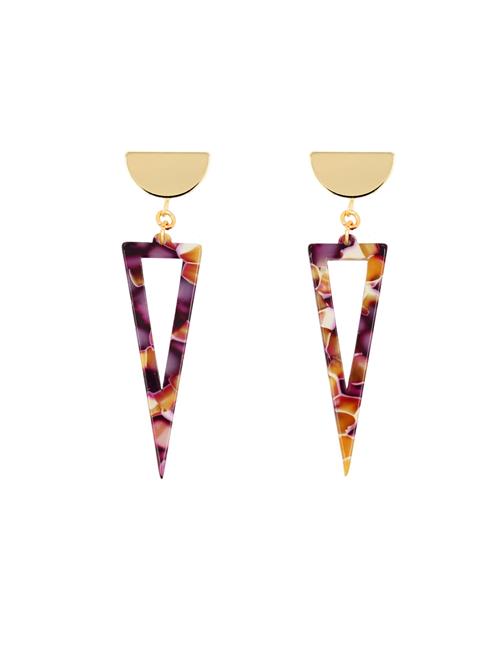 Fräulein Wunder Øreringe  curry / guld / brombær / offwhite