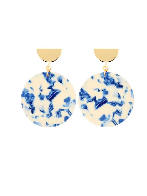 Fräulein Wunder Øreringe 'Amal'  azur / lyseblå / mørkeblå / guld