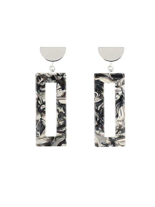 Fräulein Wunder Øreringe 'Akane'  sort / sølv / hvid