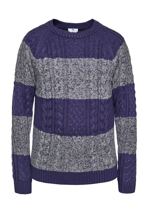 MO Pullover  navy / grå-meleret