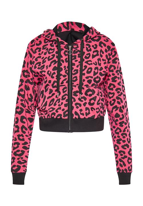 swirly Sweatjakke  pink / sort