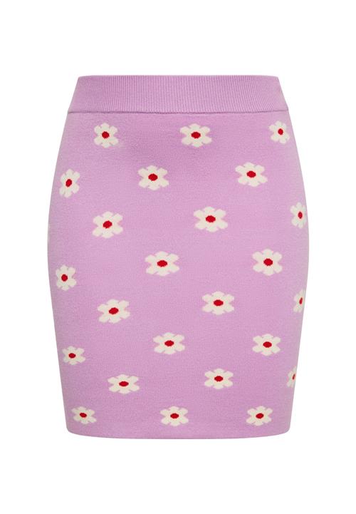 MYMO Nederdel  beige / lilla / blodrød