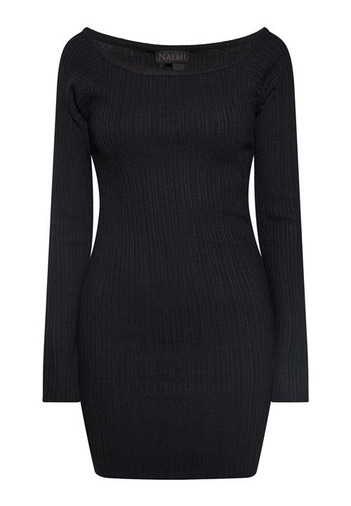 NAEMI Strikkjole  sort