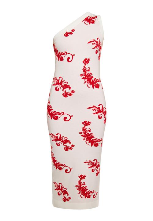 ebeeza Strikkjole  rød / uldhvid