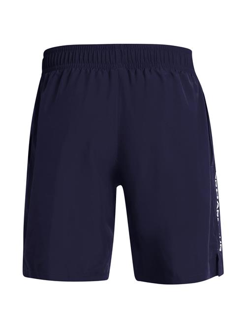 UNDER ARMOUR Sportsbukser 'Wordmark'  navy / hvid