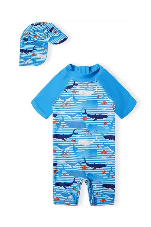 MINOTI UV-beskyttelse  marin / himmelblå / orange / hvid