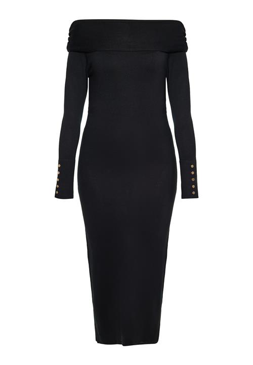 NAEMI Strikkjole  sort