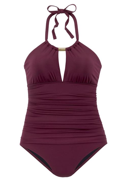 LASCANA Badedragt  guld / vinrød