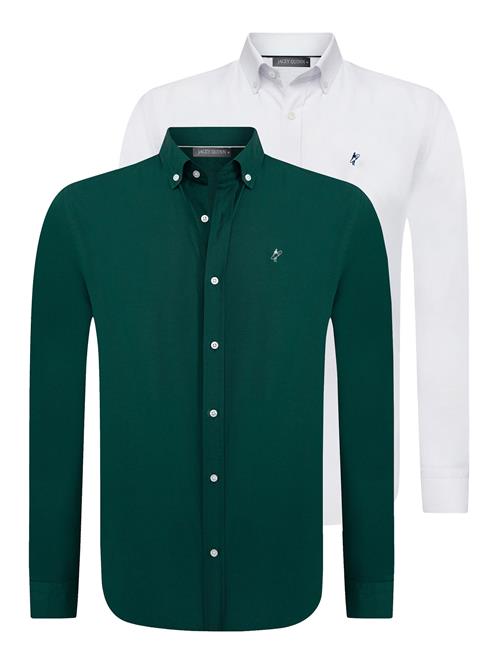 Jacey Quinn Skjorte  mørkegrøn / hvid