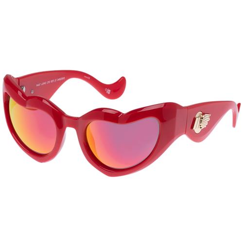 LE SPECS Solbriller 'FAST LOVE'  guld / carminrød