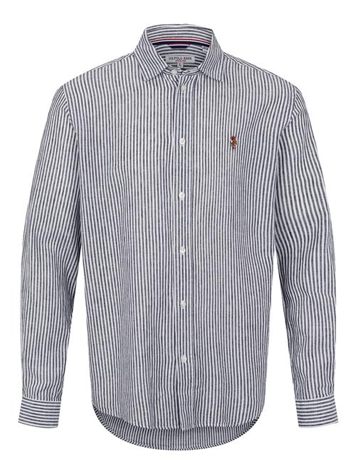 U.S. POLO ASSN. Skjorte 'Bolt'  mørkeblå / hvid