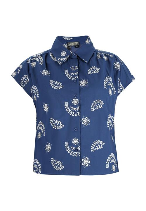 DreiMaster Vintage Bluse  marin / uldhvid