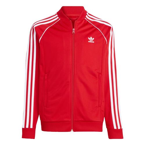 ADIDAS ORIGINALS Sweatjakke 'Adicolor'  knaldrød / hvid