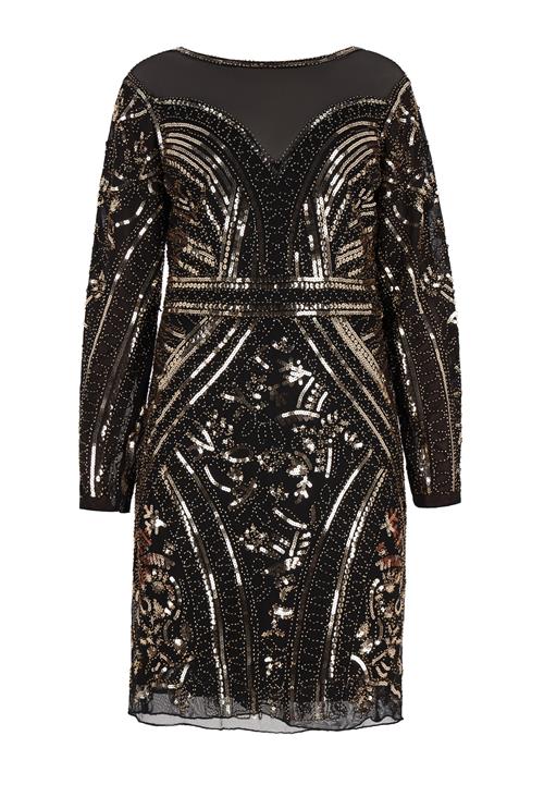 NAEMI Kjole  mørkebrun / guld