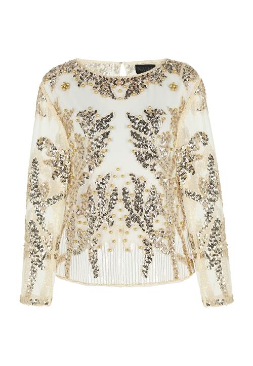 NAEMI Bluse  turkis / guld