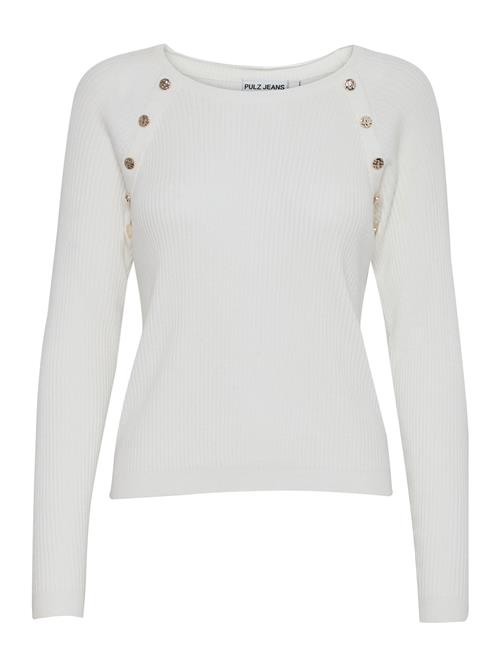 PULZ Jeans Pullover 'PZSara'  hvid