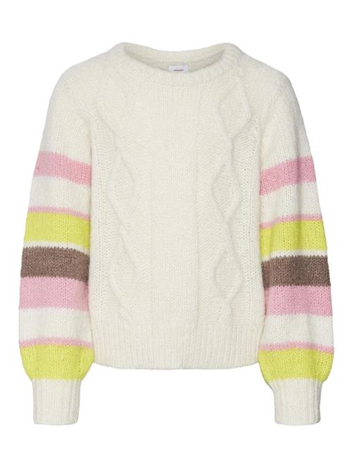 Vero Moda Girl Pullover 'VINO'  brun / lemon / lys pink / hvid