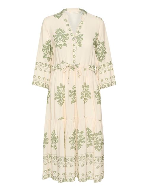 Cream Kjole 'Koren'  nude / grøn