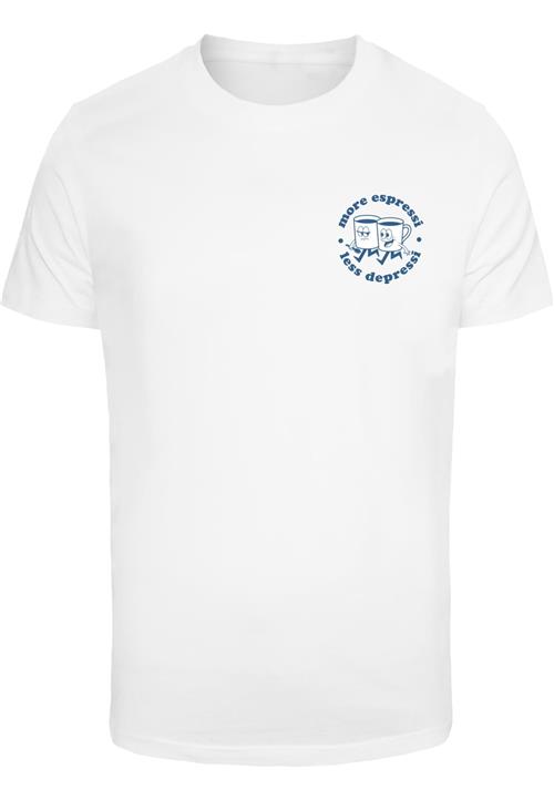 Mister Tee Bluser & t-shirts 'More Espressi'  blå / hvid