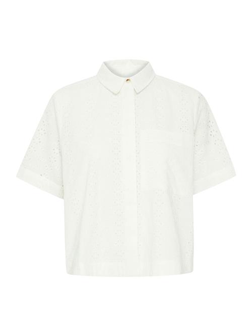 b.young Bluse  naturhvid