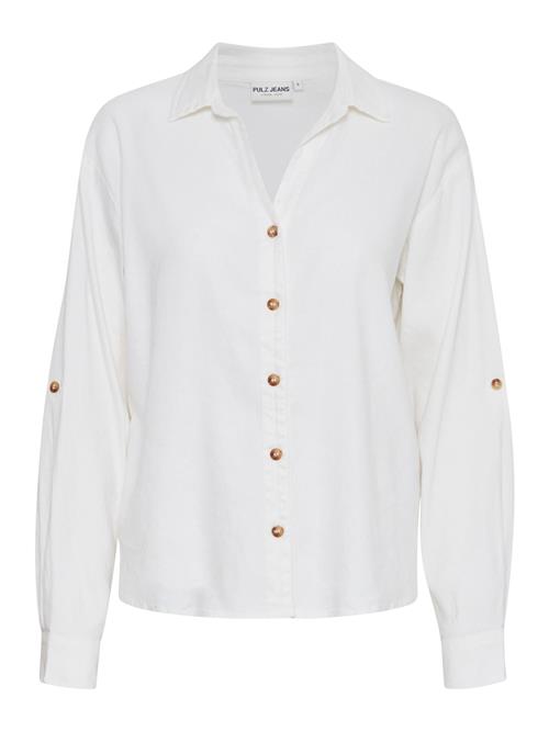 PULZ Jeans Bluse  hvid