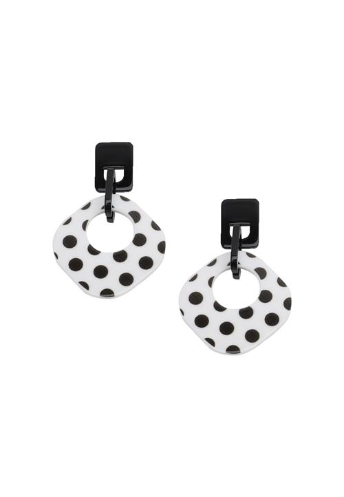 SOHI Øreringe 'Aeryn'  sort / hvid