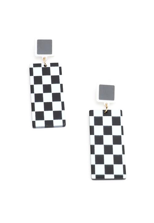 SOHI Øreringe 'Gabriela'  sort / hvid