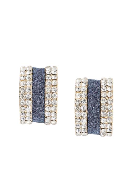 SOHI Øreringe 'Kari'  blå / transparent