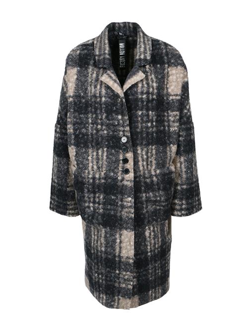 FREAKY NATION Overgangsfrakke 'Check Girl'  beige / mørkeblå