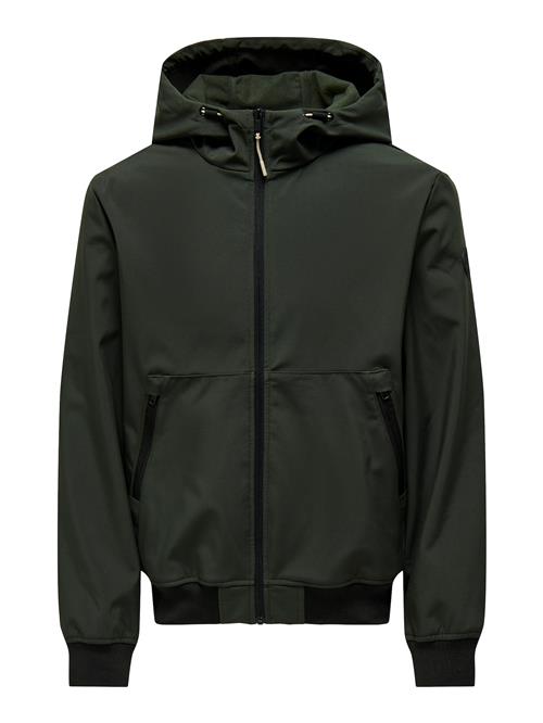 Only & Sons Overgangsjakke 'ONSBowie'  mørkegrøn / sort