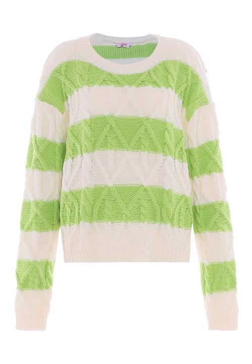 MYMO Pullover  lysegrøn / naturhvid