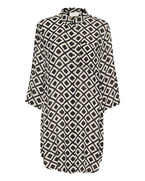 Kaffe Bluse 'KAJessi'  greige / sort / hvid