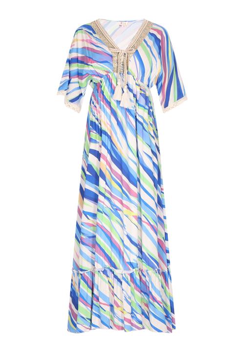 IZIA Kjole  blå / lysegrøn / pink / hvid