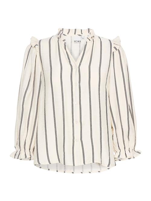 ICHI Bluse  creme / sort