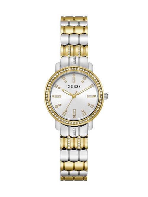 GUESS Analogt ur 'GD Hayley'  guld / sølv / hvid