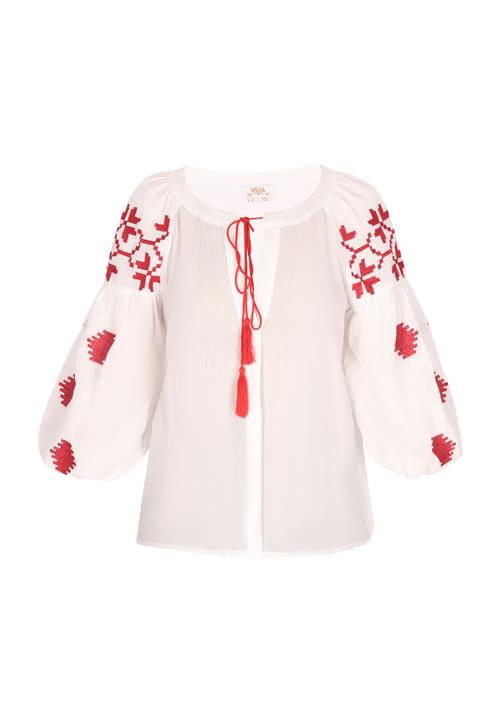 usha FESTIVAL Bluse  rød / uldhvid