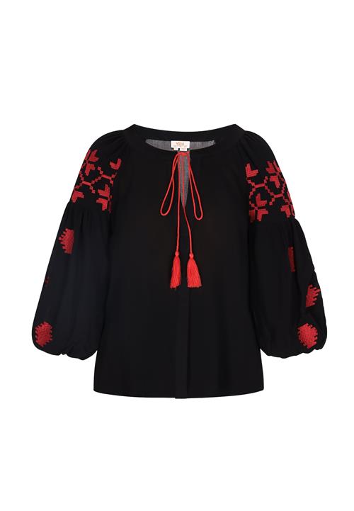 usha FESTIVAL Bluse  rød / sort