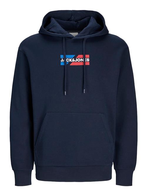 JACK & JONES Sweatshirt 'JJECorp'  navy / rød / hvid