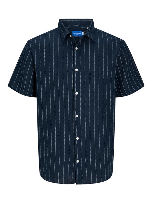 JACK & JONES Skjorte 'JORJoshua'  mørkeblå / hvid