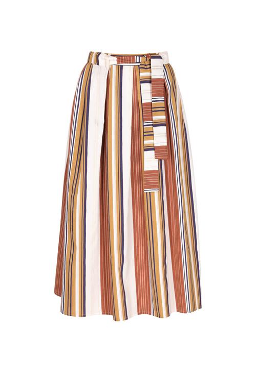 DreiMaster Klassik Nederdel  creme / marin / karamel / rustbrun