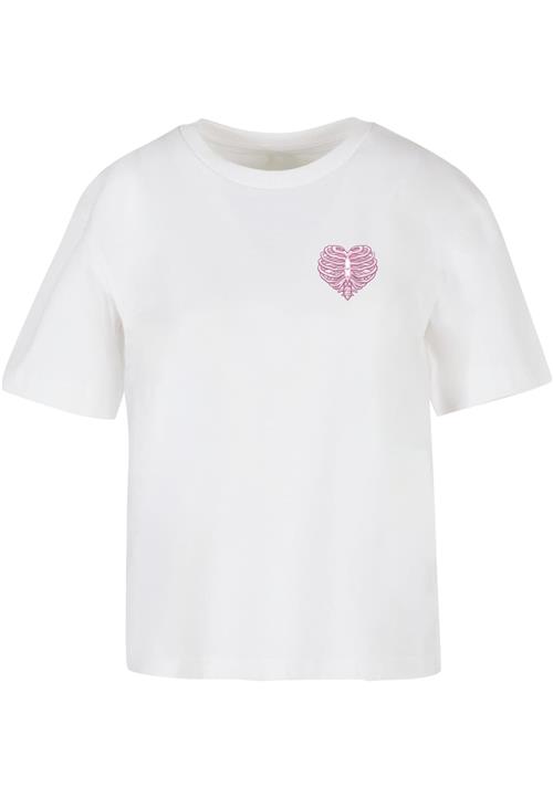 Mister Tee Shirts 'Heart Cage Rose'  grøn / lyserød / mørk pink / hvid