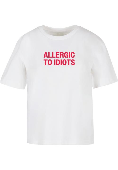 Miss Tee Shirts 'Allergic To Idiots'  rød / hvid