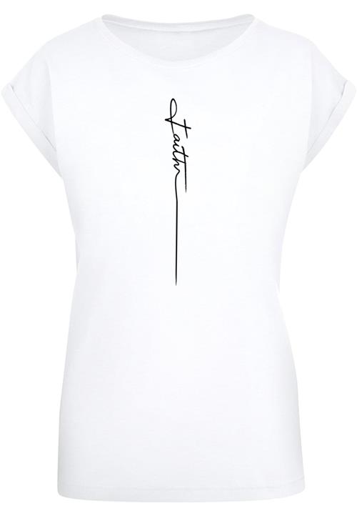 Merchcode Shirts 'Faith'  sort / hvid