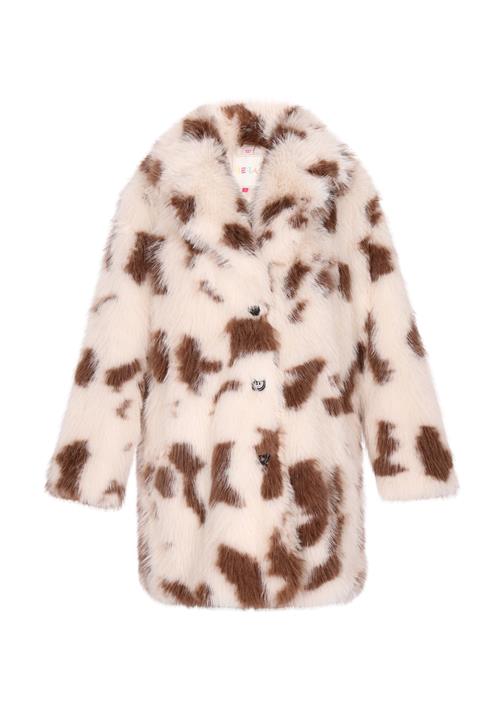 IZIA Vinterfrakke  brun / uldhvid