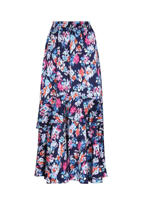 IZIA Nederdel  navy / lilla / pink / hvid