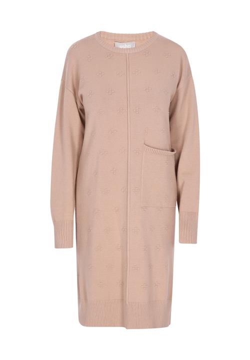 Usha Strikkjole  mørkebeige