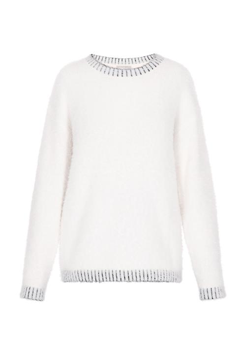 Usha Pullover  pastelblå / sort / uldhvid