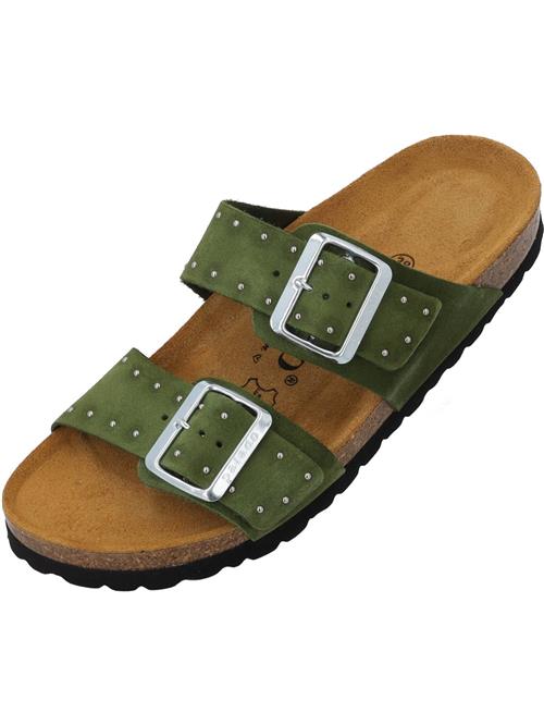 Palado by Sila Sahin Pantoletter 'Samos Glint'  grøn